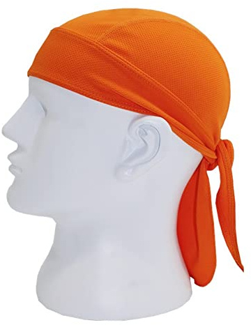 Wisafory Bandana bandana da uomo e donna, bandana, berretto da corsa, per ciclismo, ciclismo, moto, Colore: arancione., Taglia unica