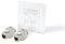 BIGtec 1 presa di rete Keystone a 2 porte da incasso + 2 moduli Keystone Jack RJ45 femmina LAN schermata, adatta per cavi di posa di rete CAT7 CAT6a