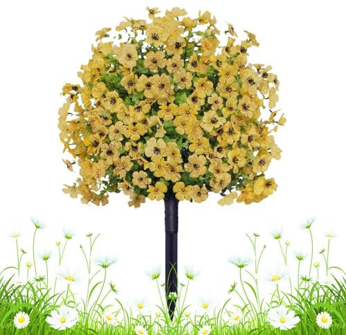 Arbustos Artificiales para Exteriores - Arbustos Artificiales | Resistente a la intemperie Resistente a los rayos UV Violeta Bolas Árboles de 58 cm Fieles a la Naturaleza Plantas para Jardín Terraza
