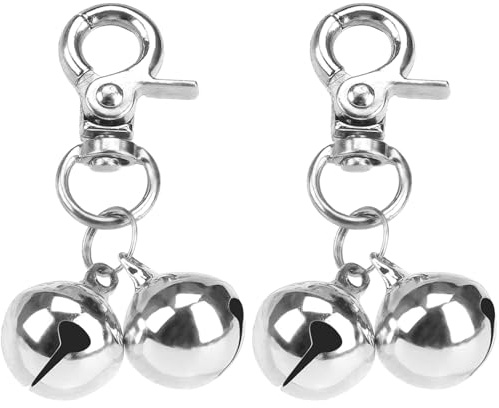 EXPAWLORER 2-pack kattklocka – hund katt halsband hög klocka, husdjur bjällerklockor träning berlock hängen smycken små klockor för hund katt halsband halsband, spårare för att rädda fåglar, Small