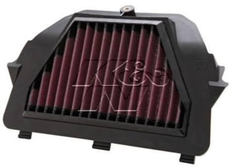 K&N YA-6008R Motorrad Luftfilter, Rot | kompatibel mit Yamaha YZF R6 Race spezifisch 2008-2016 (YA-6008R)