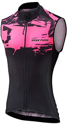 UGLY FROG Herren Frühling Ärmelloses Männer die Jersey Triathlon Vest Fahrradbekleidung Winter Thermal Warm Rennrad Radweste Besondere Designs