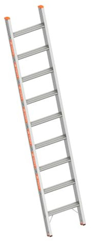 Layher Stufenanlegeleiter 9 Stufen / 240 cm Länge Anlegeleiter Leiter Stufenleiter Aluminiumleiter Topic