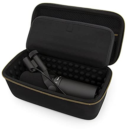 CASEMATIX Studio-Tasche kompatibel mit Rode PodMic, Shure SM7B Mikrofon und anderen großen Podcast-Mikrofonen mit XLR-Aufnahmezubehör – nur Podcast-Mikrofontasche
