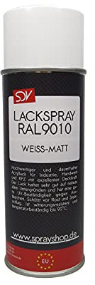 SDV Chemie Lackspray RAL 9010 weiß matt 1x 400ml REINWEISS weiss Acryllack Autolack