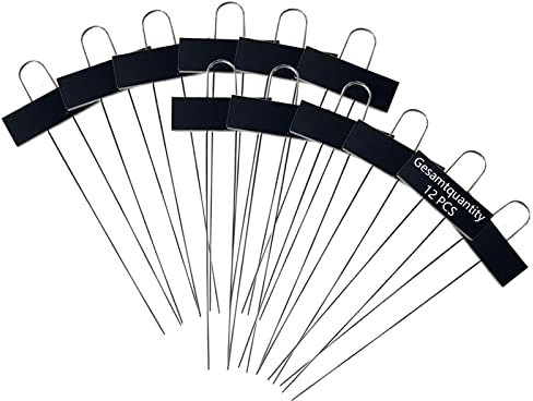 Metall Pflanzenschilder, Höhe 27.5cm Beschriftungsfeld 9x3cm, Wetterfeste Pflanzenstecker zum Beschriften für Garten, Hochbeet, Gewächshaus, Blumenbeet, Pflanzgefäße (12)