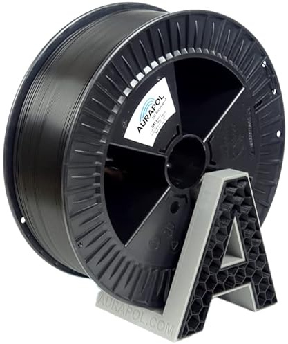 AURAPOL ASA Filament 1.75 mm, 2 kg 3D Drucker Filament mit Präzision 1,75 mm +/- 0,02 mm, Premium 3D Filament kompatibel mit den meisten FDM(FFF)-3D-Druckern und 3D-Stiften, Schwarz