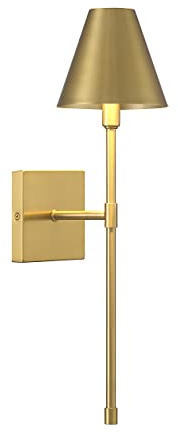 Savoy House 9-5201-1-322 Jefferson Vintage Traditional Metal Wall Sconce, 1-Light 60 Watt, 20 H x 6 W, Warm Brass