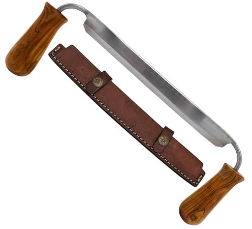 PPI Draw Knife 10” Straight Draw Wood Shaver – Debarking Tool, Bark Removal Tool