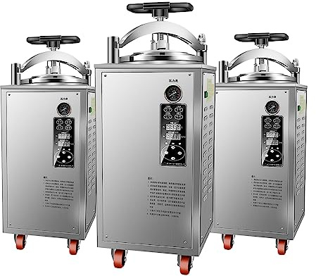 hzexun Kommerzieller 30L Autoclave Sterilisator stehende Dampfsterilisation für Glaswaren, Getreide und Kulturmedien durchführt Timer und automatischer Stopp für zahnärztliche medizinische Geräte