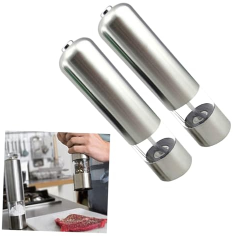 Alipis De Pimienta Electrónico De Acero Inoxidable De Pimienta y Para Cocina o Fiestas Ayudante De Cocina Función De Moler