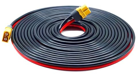 iHaospace XT60 Kabel Verlängerung 5m, Solar Power Supply XT60 Buchse zu Stecker Verlängerungskabel 5m 12AWG Kompatible mit Anker EcoFlow Powerstaion Solarpanel