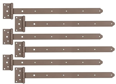 Alberts 821296 DURAVIS® Bisagra inglesa, Con pasador remachado, Con doble recubrimiento beige RAL 1035, Banda 591 x 40 mm, Bisagra 59 x 103 mm, Juego de 6