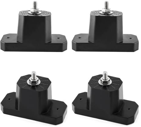 BEASAFY 4 Stück Schwingungsdämpfer Klimaanlage, Gummidämpfer Vibrationsdämpfer, Gummilager Klimaanlagen Stoßdämpfer für Innen-und Außenklimaanlagen (Schwarz)