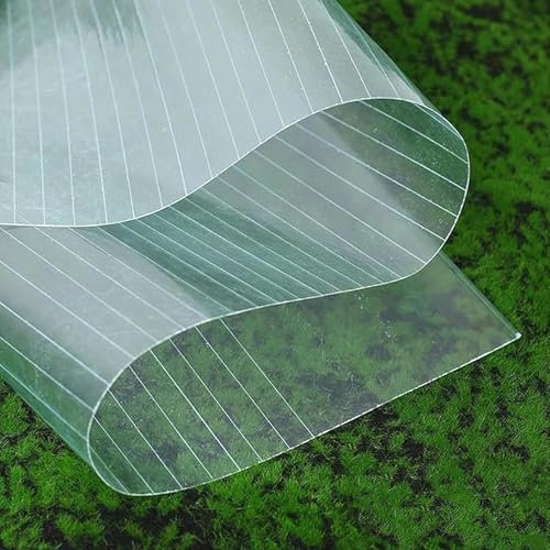FENGSHOUU Polycarbonat-Dachplatte 1,2mm Glasfaserplatte,UV-beständig Klar Platten Gewächshaus Platten Stegplatten,Glatt und Klar,Für Wintergarten,Carport,Terrasse,Freien (1m x 8m)