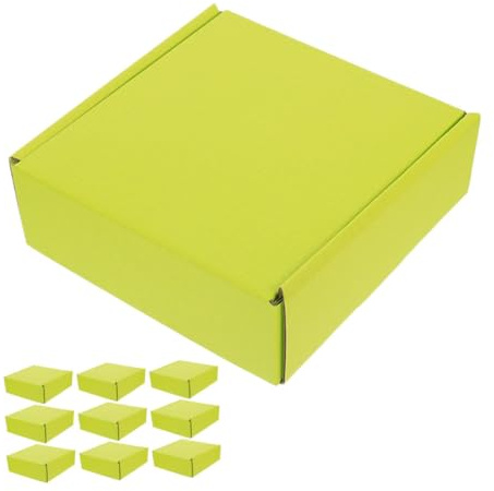 HOODANCOS Papierschachtel Grüne Versandkartons aus Wellpappe Stabile 10 Stück als Aufbewahrungsboxen und Verpackungskarton für Umzugskartons und Transport