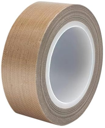 MOUMOUTEN 1 Rollo 10m × 68mm Cinta PTFE Marrón Alta Temperatura,Tela Aislante Vinilo Térmico Sublimación Cinta de Prensa para Máquina Selladora al Vacío