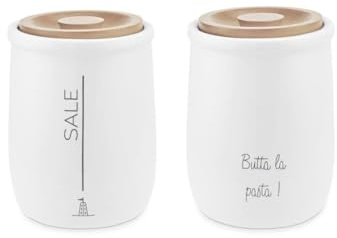 La Porcellana Bianca Barattolo Sale grosso con tappo Gli Onesti 0.8 L