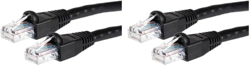 Maplin Ethernet Cable 25M Black, CAT6 Gigabit UTP LAN Network Cable RJ45 High-Speed 10Gbps Compatible with Laptop, PC, Security Cameras, PS5/4, Xbox, Switch, Router, Smart TV, Printer, WiFi Extender