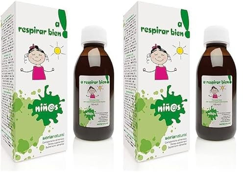 Soria Natural A Respirar Bien Jarabe Infantil - Propóleo, Tomillo, Eucalipto, Manzana, Drosera, Menta, Malvavisco - Jarabe Niños para la Salud Respiratoria, Alivio de Congestión y Tos - 150ml
