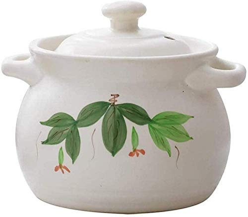 SUNMME Cacerola de Barro, Olla de Barro, cerámica, cocción a Alta Temperatura, antidecoloración y envejecimiento (Capacidad: 4000 ml)
