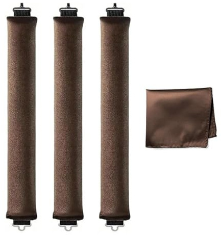 GNHG Bigodini Senza Calore per Capelli Ricci Lunghi, 3 Pezzi Kit Bigodino Flessibile Morbido Notturno in Velluto per Boccoli, Heatless Hair Curler, Fascia Styling Donna per Onde Voluminose Naturali