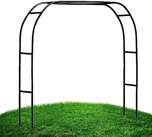 Arche de jardin en métal pour mariage - 280 cm x 220 cm - Noir - Pergola - Décoration extérieure pour jardin, cour et événements - Parfaite pour les plantes grimpantes et les vignes