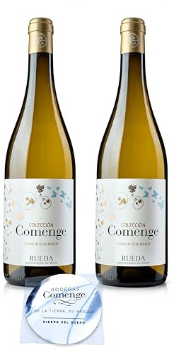 Vino Blanco Verdejo 2024 D.O. Rueda – Pack 2 vino blanco + Incluye 2 láminas antigoteo - Verdejo DO Rueda - Caja regalo vinos blancos Bodegas Comenge