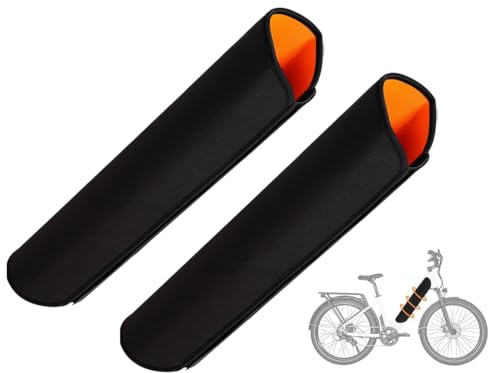 Abiyou E-Bike Battery Protective Cover, Pack of 2 Thermal Protective Cover for E-Bike, Bicycle Cover for Integrated E Bike Batteries, Dust Bicycle Battery Protective Cover for 28-36 cm Frame