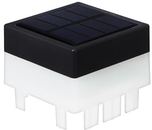 Ciieeo Solar-Zaunpfostenkappenleuchte Solarbetriebene Zaunleuchte Für Außenbereich Ip44 Wasserdicht Für Garten Terrasse Und Zaunpfosten Automatische Led-Beleuchtung 6.80 X 6.80 X 6.00 Cm