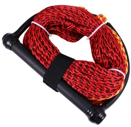 Homoyoyo Cuerda para Esquí Acuático Mango Negro Cuerda Resistente para Deportes Acuáticos y Wakeboard Accesorio para Tabla de Rodillas para Barco Uso Recreativo Color Color Aleatorio