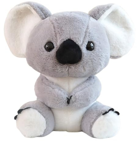 Koala Kuscheltier, The Koaly – Emotionale Heilung Auf Abruf, Koala Plüschtier zur emotionalen Therapie, Weicher Koaly Stofftier, Stressabbau Geschenk, geeignet für alle Altersgruppen (32*26*18cm,Grau)
