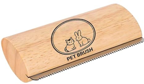 Spazzola per Gatti in Legno,Pettine da Sottopelo con Impugnatura Antiscivolo | Spazzola per Cani con Setole | Per gattini, razze medie e grandi, pelo lungo, corto e sciolto