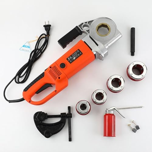 Filettatrice elettrica per tubi, design portatile con motore potente per impianti idraulici efficienti, ideale per professionisti e appassionati di fai da te (110 V, 6 teste)