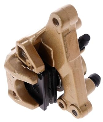 Bremssattel/Bremszange vorne gold kompatibel mit SYM Mio 50 HU05W Roller | Kompletter Bremssattel vorne in gold; Bremszange für Roller, zur eindeutigen Zuordnung Fahrzeugdaten und Typcode vorab prüfen