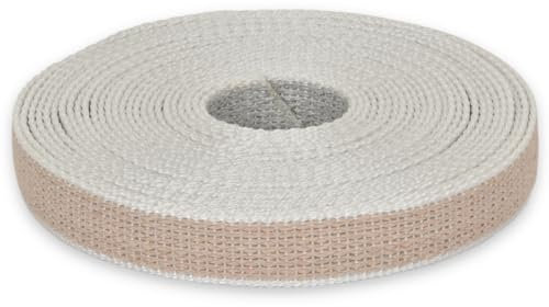 Corderie Italiane 006006497 Cinta para persianas, Color Beige y Gris, algodón, 22 mm, 5,5 m