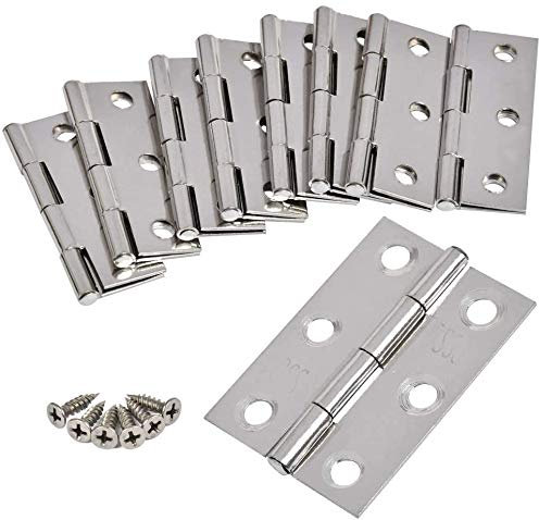 20Pezzi cerniere inox,Cerniere ribaltabili pieghevoli， Cerniera a Vite inox，Cerniere per Legno,perni per Porta,Cerniere per Ante,Cerniere a Scomparsa per Armadio Hardware Porte Scatola in Legno