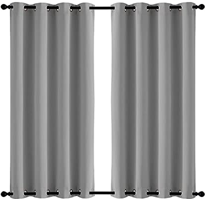 MENGH Outdoor Vorhang mit Ösen 150x260cm, Wasserabweisend Wetterfest UVschutz Schlaufen gardine für Garten Terrasse Pavillon Veranda Balkon - hellgrau 1 Stück