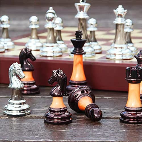 Cutfouwe 32 Piezas Piezas de ajedrez con Caja de Almacenamiento: para Jugadores Aficionados y coleccionistas, Pero también Son adecuadas para Juegos de Torneo y Liga.,Schachfiguren