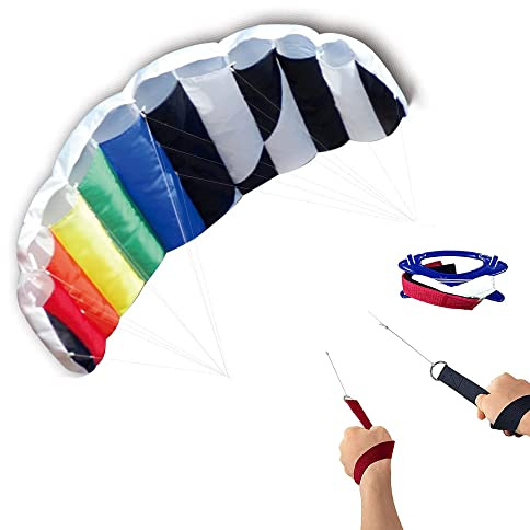 Touch the sky Aquilone Morbido Arcobaleno Colorato per Bambini e Adulti, Nessuno scheletro, Facile da Volare, Design Della Struttura Unico, Eccellenti Giocattoli All'aperto, Adatto ai Principianti.