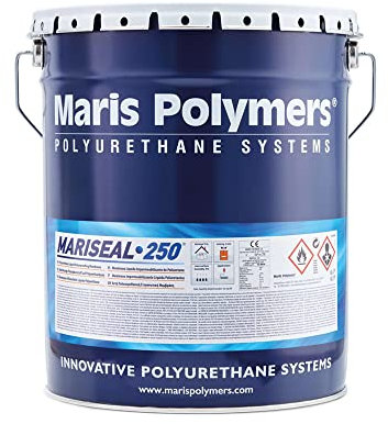 Membrana impermeabilizante para terrazas Mariseal 250 (Gris, 25kg) - Impermeabilización de larga duración para tejados, verandas y techos verdes - Maris Polymers