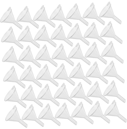 Mini Embudos de Plástico para Rellenar Botellas, 100 Unidades | Apto Líquidos y Especias, Diseño Ligero y Resistente, Mango Orificio Pequeño, Fácil Manejo Manual