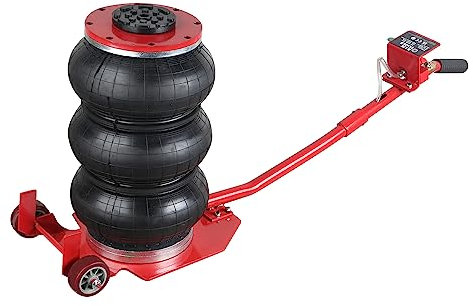 Aim Tools Air Bag Jack - 11000lbs 5 Ton Capacity Pneumatic Heavy Duty Quick Car Lifting Jack, Triple Bag, Detachable Handle, Two Wheels, Auto Repair, Tyres Changing