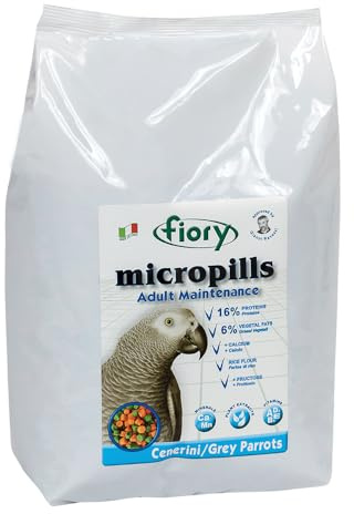 Fiory MicroPills Cold Pressed Pellets African Grey Parrot Food 2.5kg
