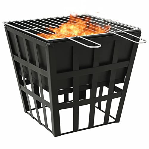 Homgoday Brasero et Barbecue 2 en 1 34 x 34 x 48 cm in Aiaio, Meubles pour Maison Intérieur Extérieur Salon Chambre à Coucher