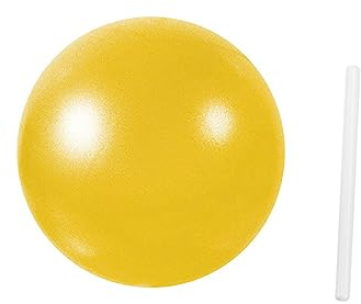 Aymzbd Small Pilates Ball Core Ball Heavy Duty Hat 9 Zoll Übungsball Ball für Gymnastik Trainiert Stabilität Heimatnotomie, GELB