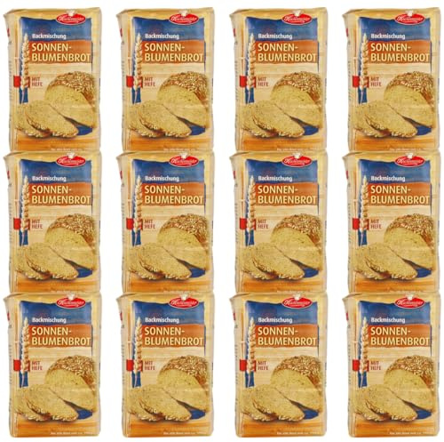 Küchenmeister Sonnenblumenbrot-Backmischung 12 × 500 g – Für selbstgebackenes Sonnenblumenbrot
