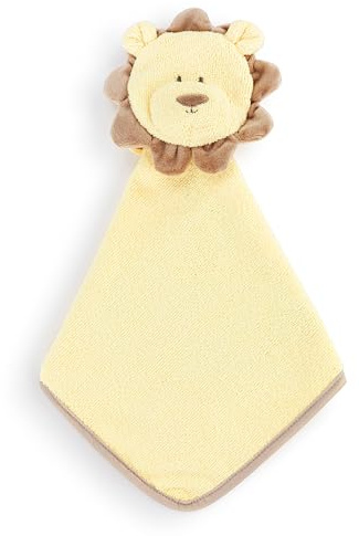 DEMDACO Love to Play 8 x 16 Inch Polyester,Soft and Absorbent, Wash Cloth, Bath Mitt, Sudzie Yellow and Brown, Lion