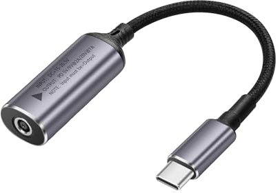 SinLoon PD DC4530 140W Power Cable DC4530 to USB C 4.5mm x 3mm Female (4.5 x 0.6mm) Input to Type C Male Power Cable with PD Auto ID Chip for