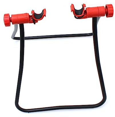 Gogogmee Fahrradständer Klappbar Fahrradhalterung Stabil Fahrradstander Schwarz Fahrradzubehör Praktisch Eisenmaterial Robust Gummibasis rutschfest Kunststoffhaken Stabil Rahmenhöhe Anpassb